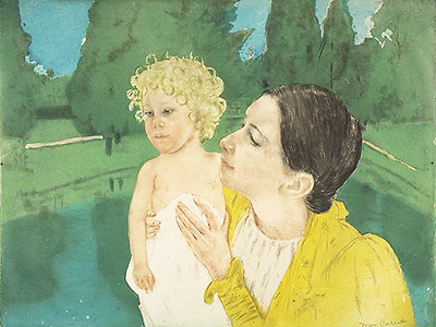 By the Pond Mary Cassatt